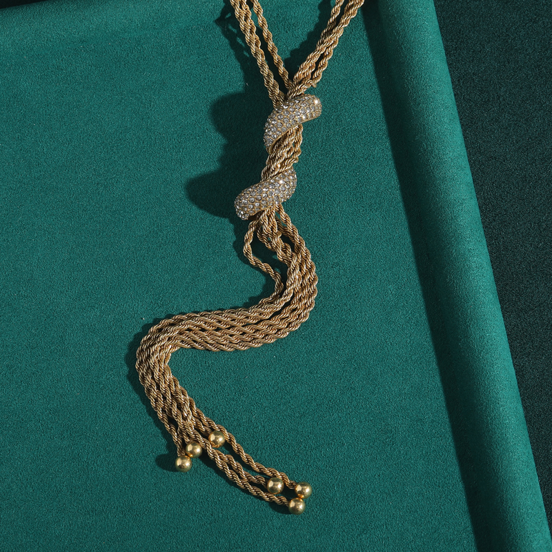 4mm Rope Chain Necklace Gold C - Vintage Fashion Trends 2025 recension och pris