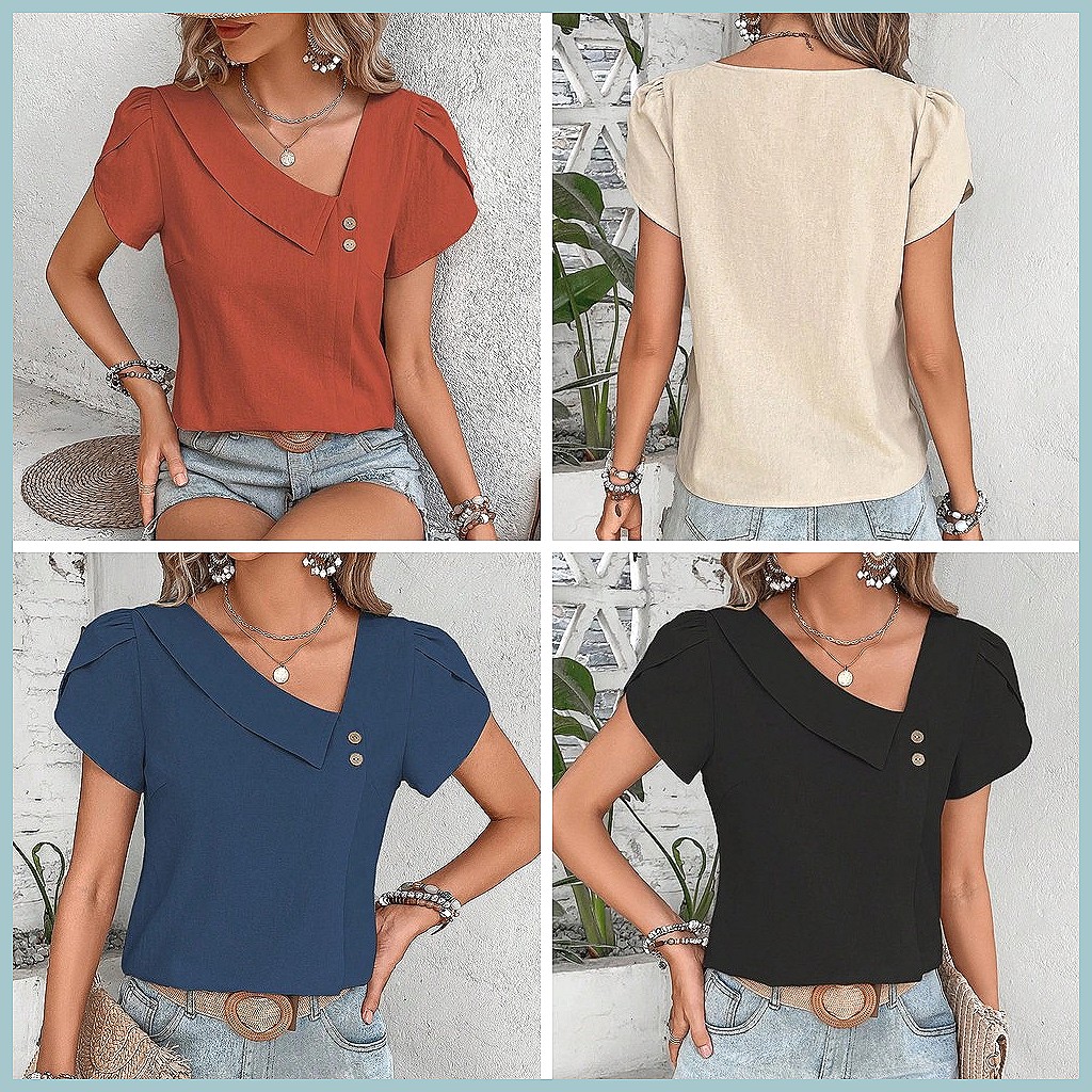 2024 Summer Vintage Solid Colo - Usa Vintage Fashion recension och pris